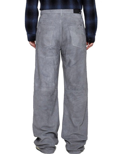 Amiri Gray Leather Pants