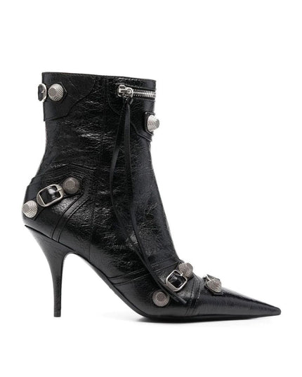 Balenciaga Black Lamb Leather High Heel Boots