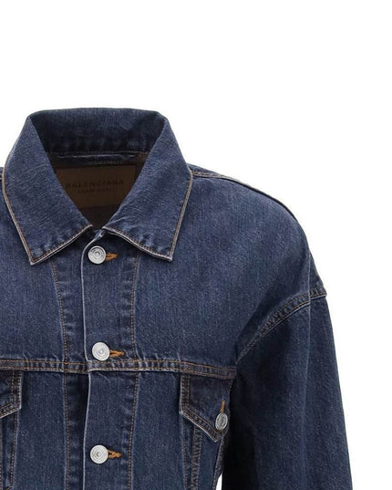 Balenciaga Blue Cotton Denim Jacket