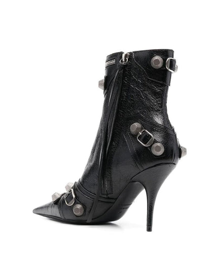 Balenciaga Black Lamb Leather High Heel Boots