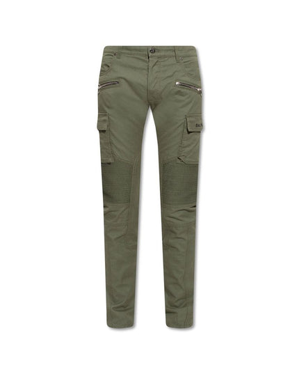 Balmain Green Cotton Cargo Pants