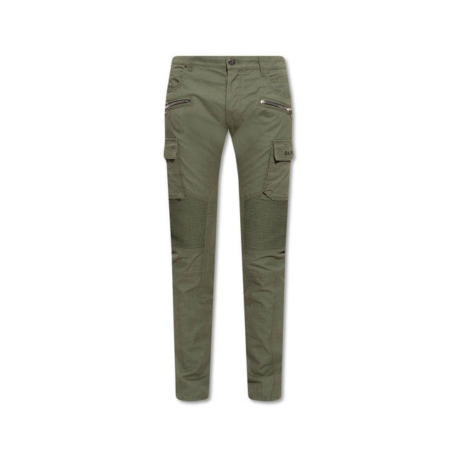 Balmain Green Cotton Cargo Pants