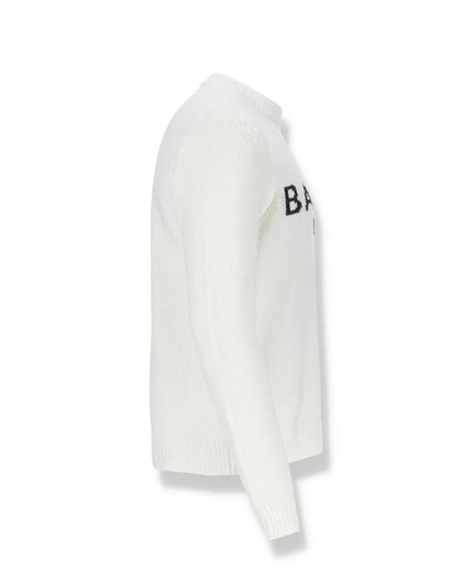 Balmain White Cotton Sweatshirt