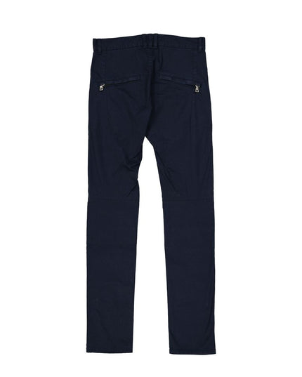 Balmain Blue Cotton Casual Pants