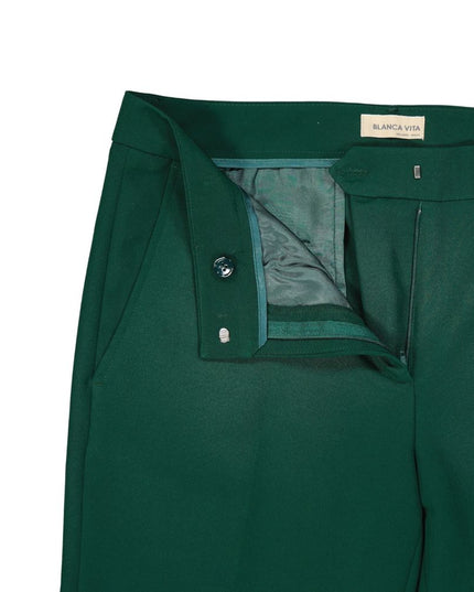 BLANCA VITA Green Elastane Cropped Pants