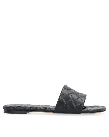 Bottega Veneta Black Lamb Leather Mules