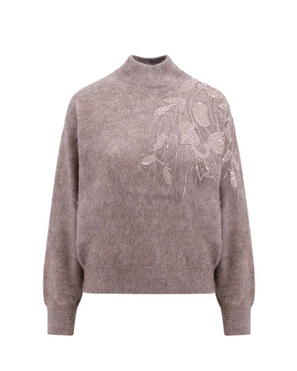 Brunello Cucinelli Beige Cashmere Sweatshirt