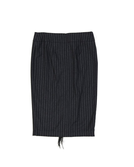 Brunello Cucinelli Gray Virgin Wool Midi Skirt