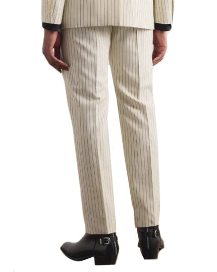 Celine White Wool Flared Pants