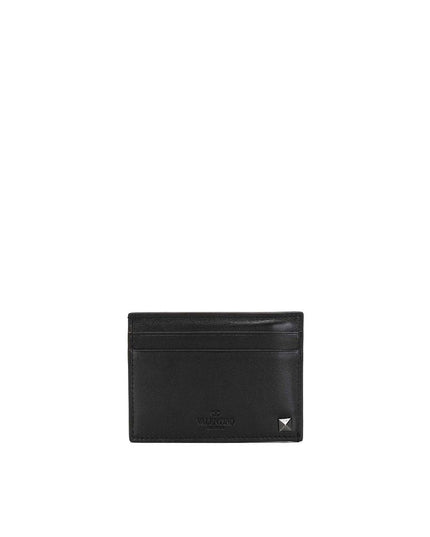 Valentino Garavani Black Calfskin Cardholder
