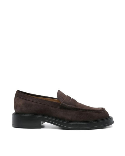 Tod's Brown Calfskin Slip-On Loafers
