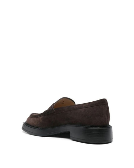Tod's Brown Calfskin Slip-On Loafers