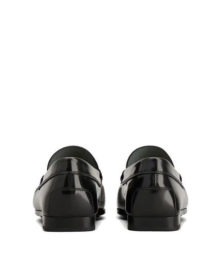 Tod's Black Calfskin Slip-On Loafers