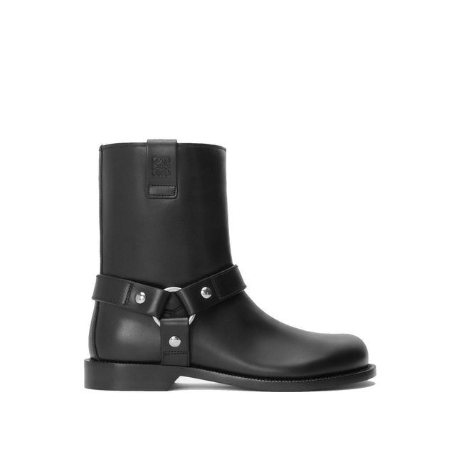 Loewe Black Calfskin Ankle Boots