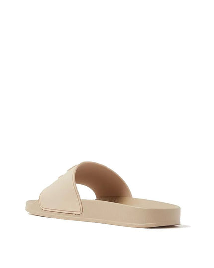Palm Angels Beige Rubber Slides