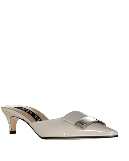 Sergio Rossi Beige Calfskin Mules