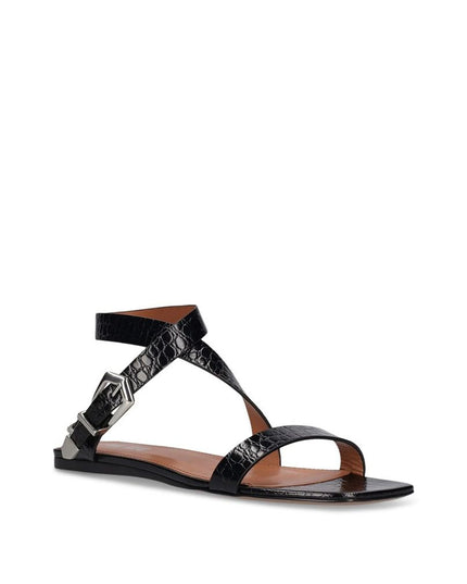 Paris Texas Black Calfskin Sandals