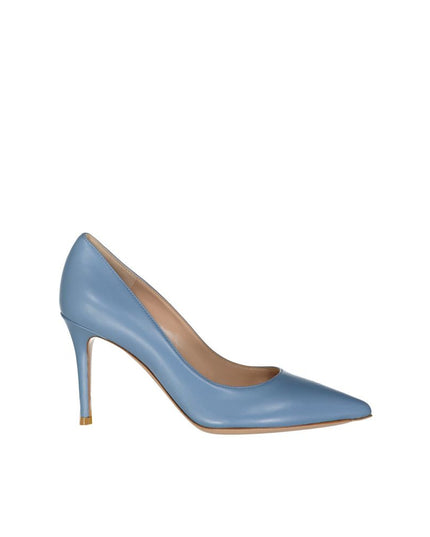 Gianvito Rossi Blue Leather High Heel Pumps