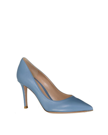 Gianvito Rossi Blue Leather High Heel Pumps