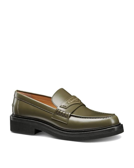 Dior Green Calfskin Slip-On Loafers