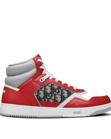 Dior Red Leather High Top Sneakers