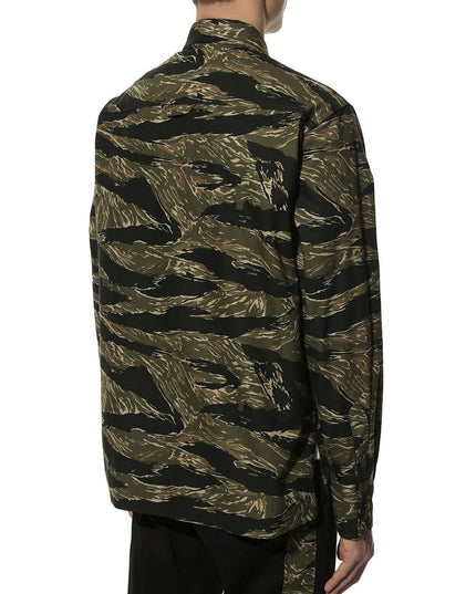 Dolce & Gabbana Green Cotton Pattern Shirt