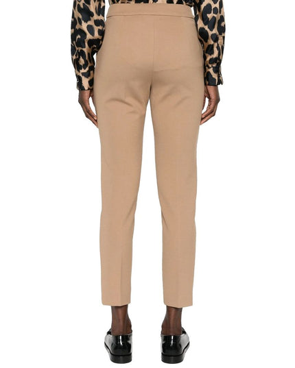 Max Mara Brown Elastane Cropped Pants