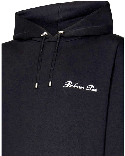 Balmain Black Cotton Sweatshirt