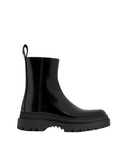 Bottega Veneta Black Calfskin Chelsea Boots