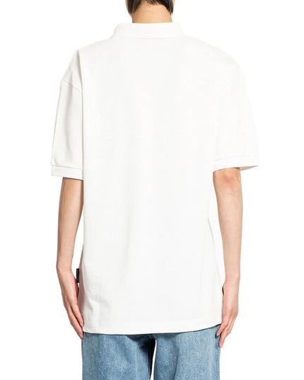 Palm Angels White Cotton Polo Shirt