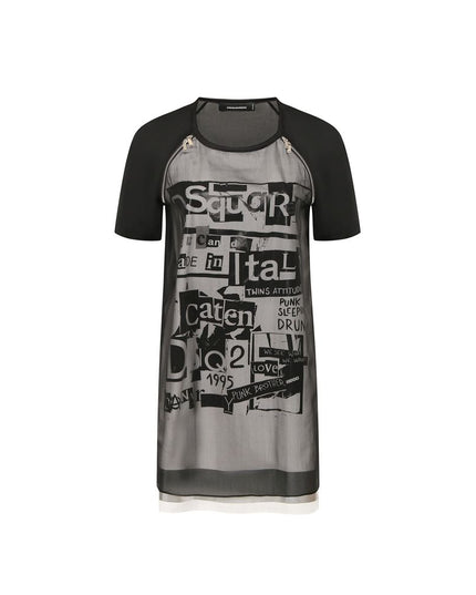 Dsquared² Black Silk Casual Dress