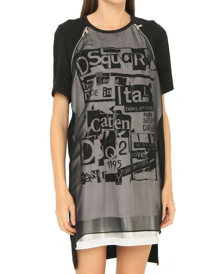 Dsquared² Black Silk Casual Dress