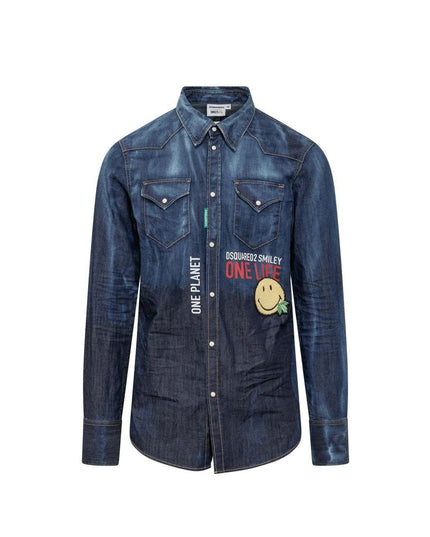Dsquared² Blue Denim Shirt