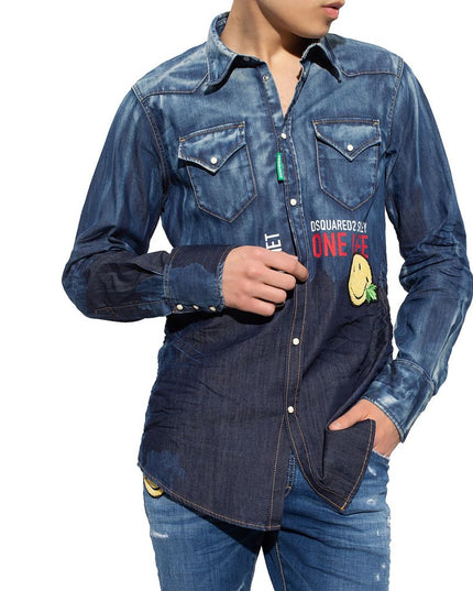 Dsquared² Blue Denim Shirt