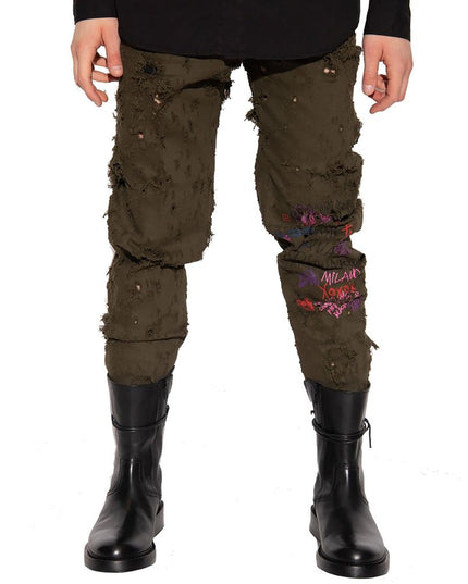 Dsquared² Green Cotton Casual Pants