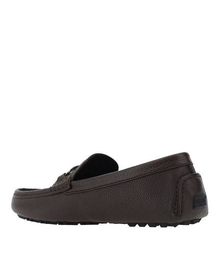 Fendi Brown Calfskin Slip-On Loafers