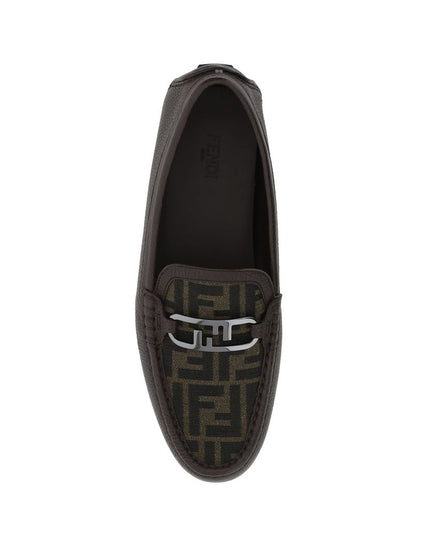 Fendi Brown Calfskin Slip-On Loafers