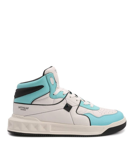 Valentino Garavani White Calfskin High Top Sneakers