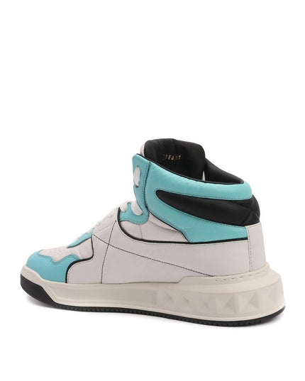 Valentino Garavani White Calfskin High Top Sneakers