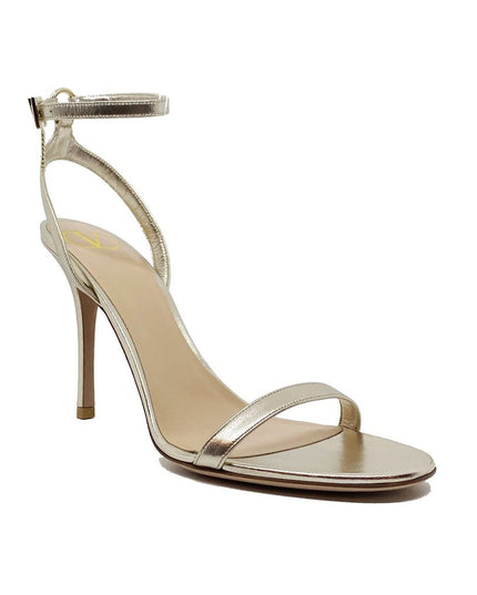 Valentino Garavani Gold Leather Stiletto Heel Sandals