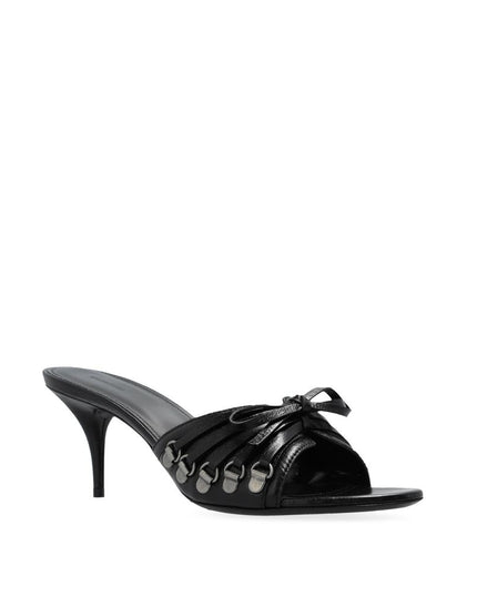 Balenciaga Black Lamb Leather Stiletto Heel Sandals