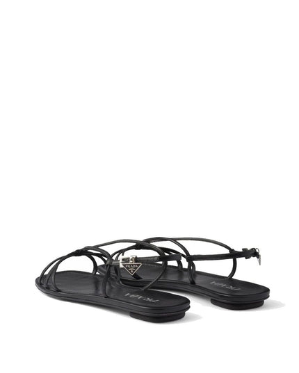 Prada Black Calfskin Sandals