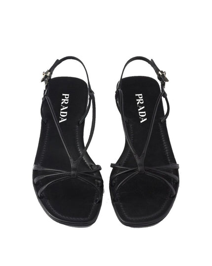 Prada Black Calfskin Sandals