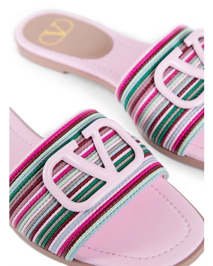 Valentino Garavani Multicolor Leather Slides