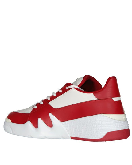 Giuseppe Zanotti Red Calfskin Low Top Sneakers