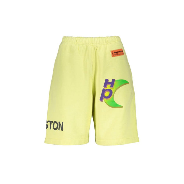 Heron Preston Yellow Cotton Bermuda Shorts