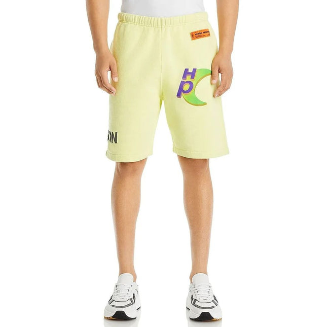Heron Preston Yellow Cotton Bermuda Shorts