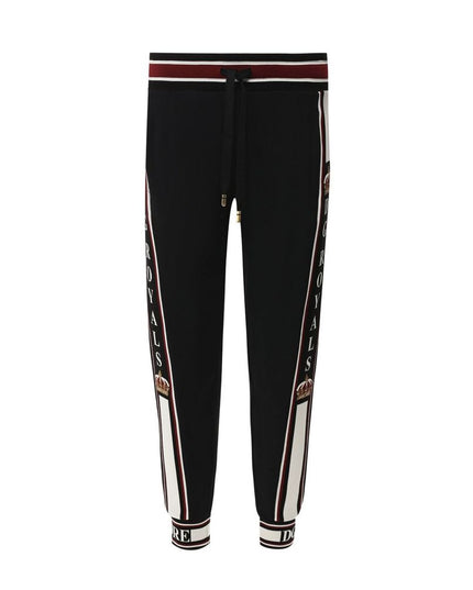 Dolce & Gabbana Black Elastane Athletic Pants