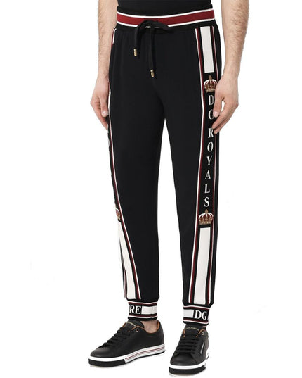 Dolce & Gabbana Black Elastane Athletic Pants