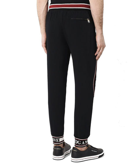 Dolce & Gabbana Black Elastane Athletic Pants